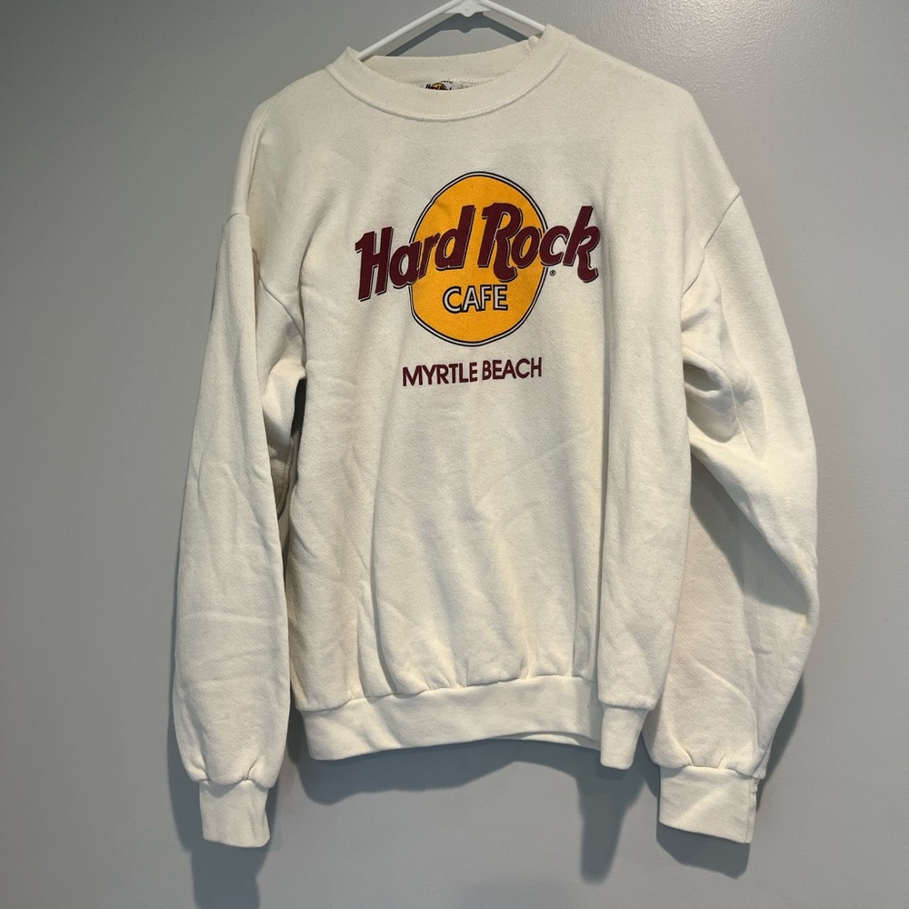 Hard Rock Cafe Myrtle Beach White Sweater
